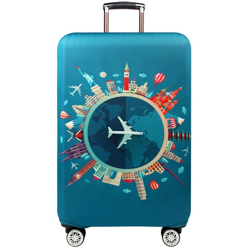 Thickened Luggage Cover - Elastic Wear-resistant Anti-dust Protection - Size l - Wide Sea And Sky
