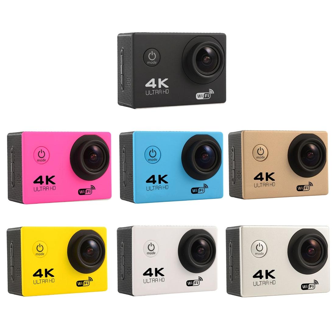 170 Degree Wide Angle Wifi Action Camera with Waterproof Case - Supports 64gb Micro Sd - Magenta