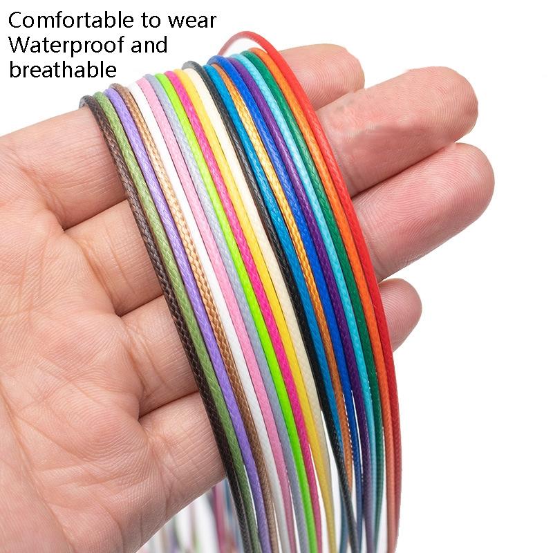 100 Crystal Pendant Necklaces On Rope Elegant Jewelry Lanyards - Lake Blue