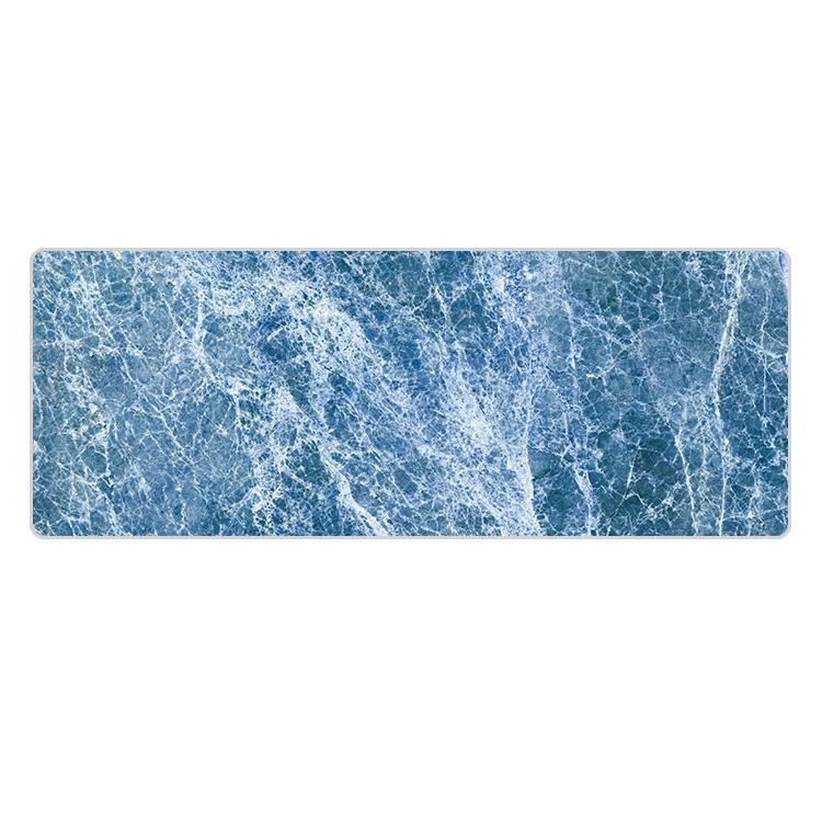 Sturdy Marbled Rubber Mouse Pad - Blue Crystal Marble