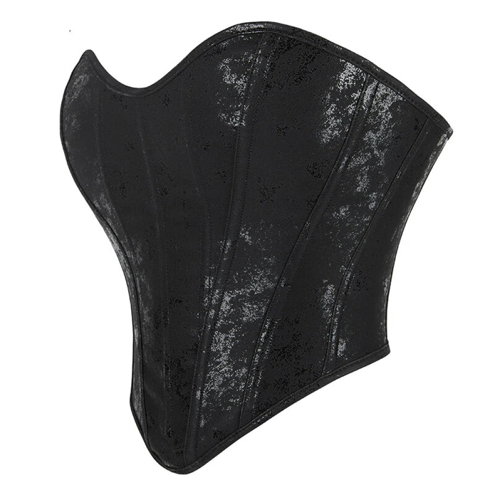 13 Women Gothic Bone-Supported Backless Bustier Pu Leather Corset Top With Back Zipper - Xxl