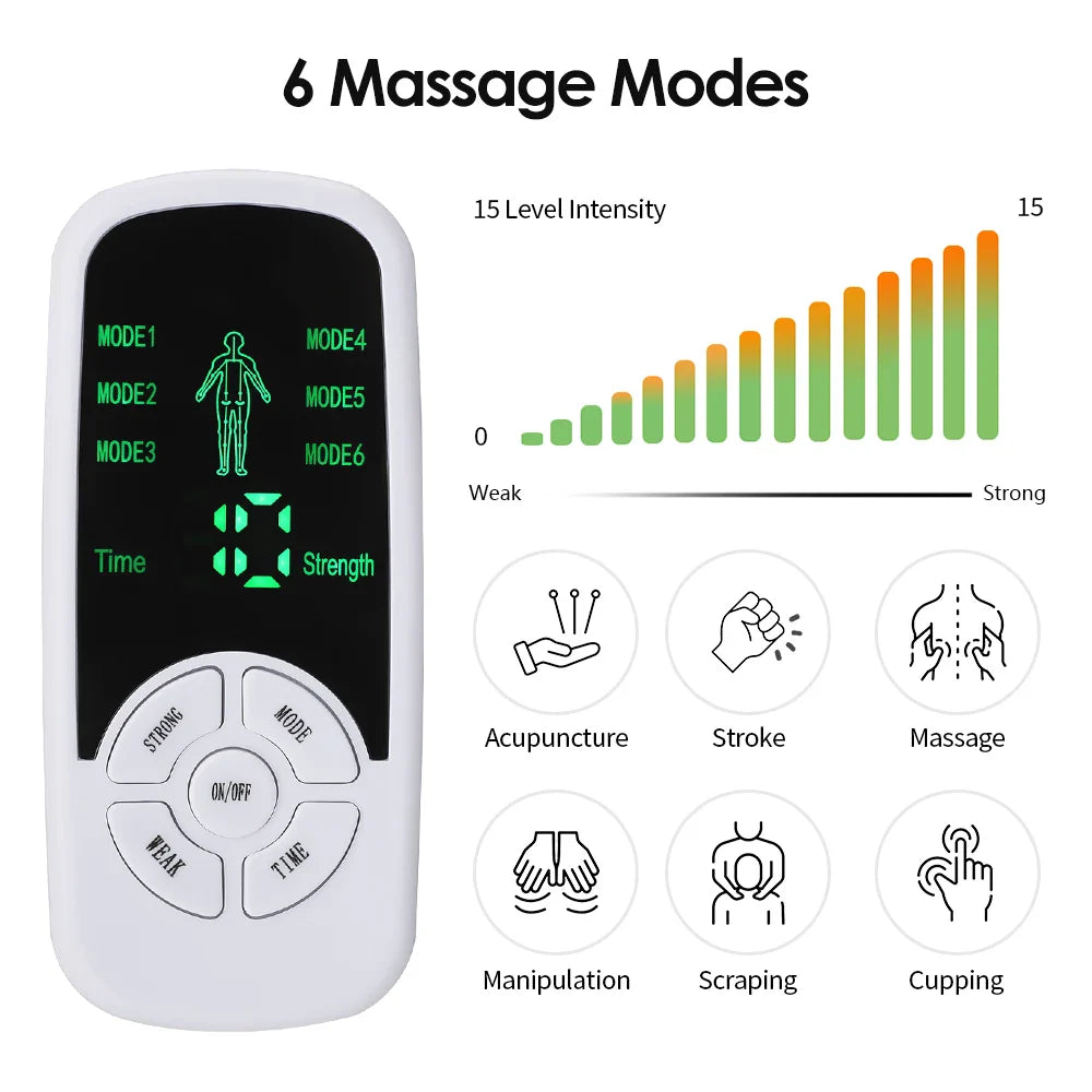 6 Mode Electric Tense Massager for Muscle Therapy