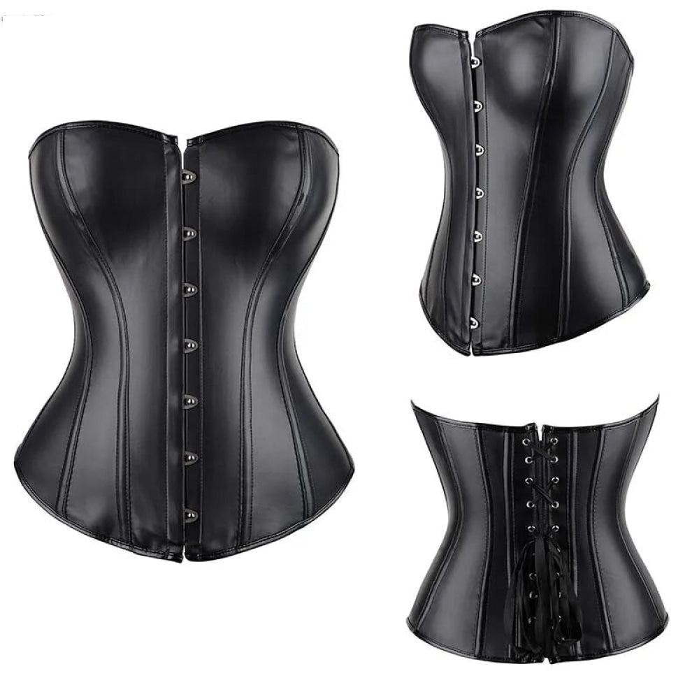 Steampunk Plus Size Slimming Body Shapewear Corset Red / Black - Red - 6Xl