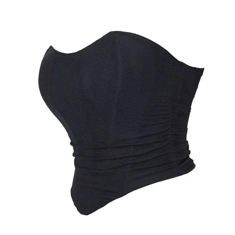 Fishbone Support Black Overbust Corset Plus Size S-Xxxl Lace Up Boned Asymmetrical Design - Xxl