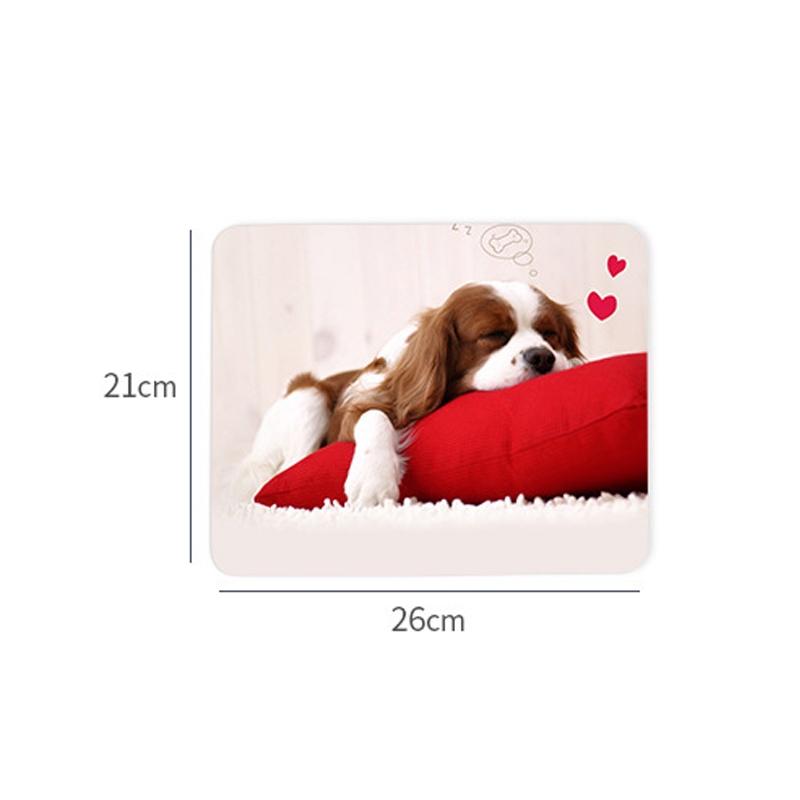 6 Piece Non Slip Mouse Pad Set 21 X 26Cm Thick Rubber Anti Skid Durable - Cherry Cat