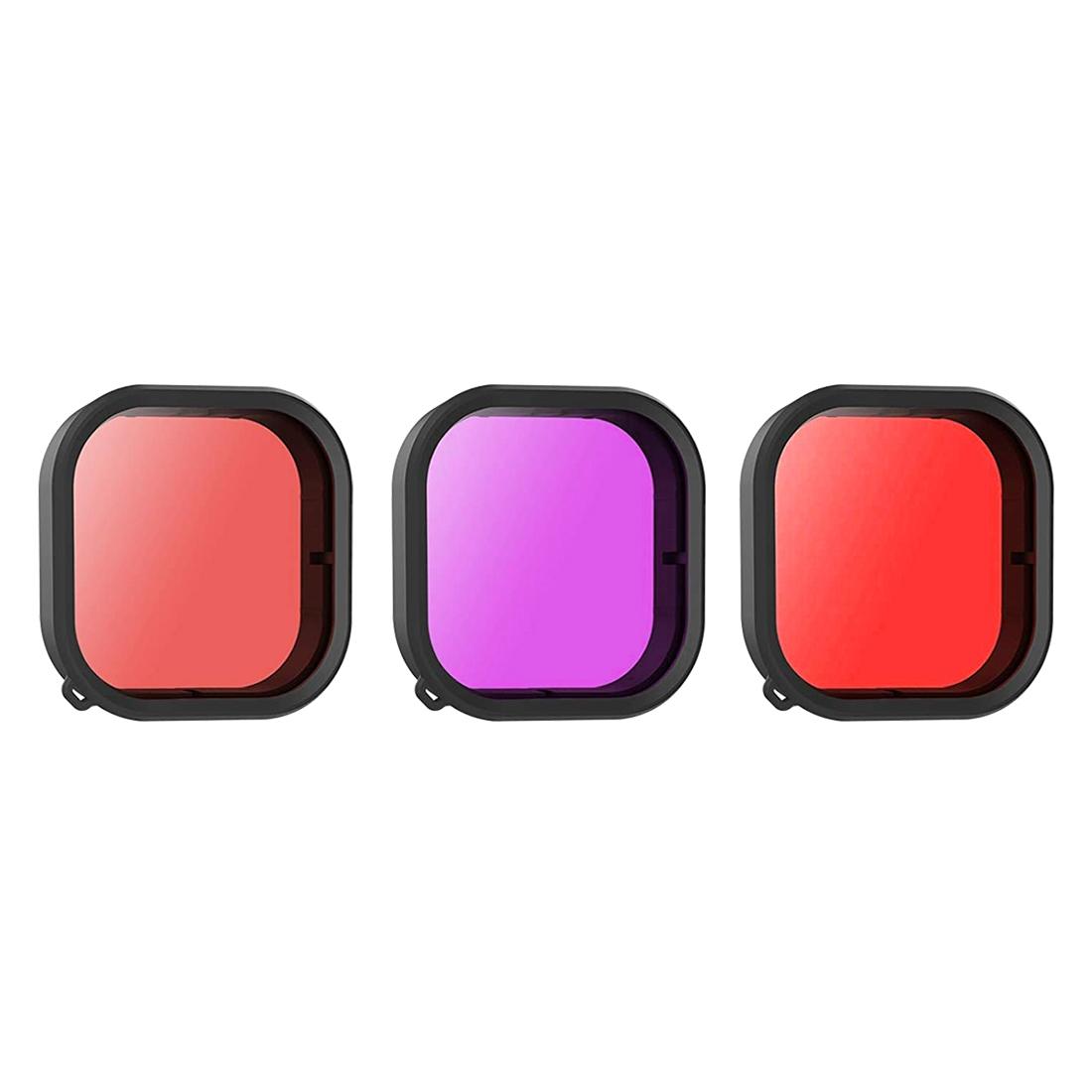 Square Diving Lens Filter for Gopro Hero 9 / 10 / 11 / 12 - Purple