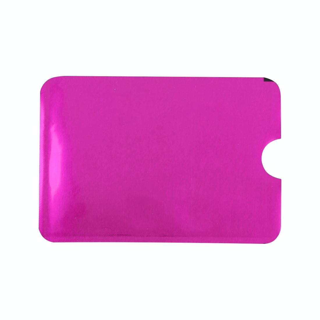 100-piece Rfid Blocking Card Holder - 9x6.3cm Aluminum Foil - Purple