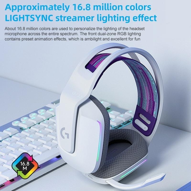 Wireless Rgb Gaming Headset With Light Speed - Purple