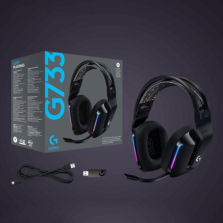 Wireless Rgb Gaming Headset With Light Speed - Purple
