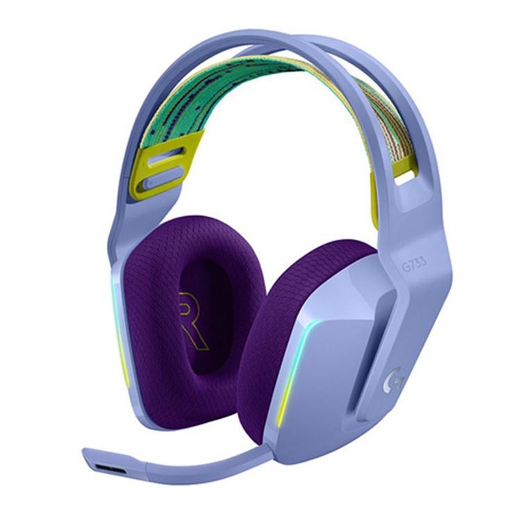 Wireless Rgb Gaming Headset With Light Speed - Purple