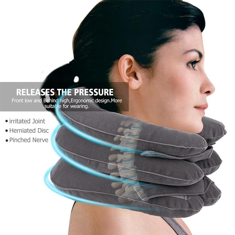 Full Cashmere Cervical Traction Instrument Neck Massage & Support - Purple
