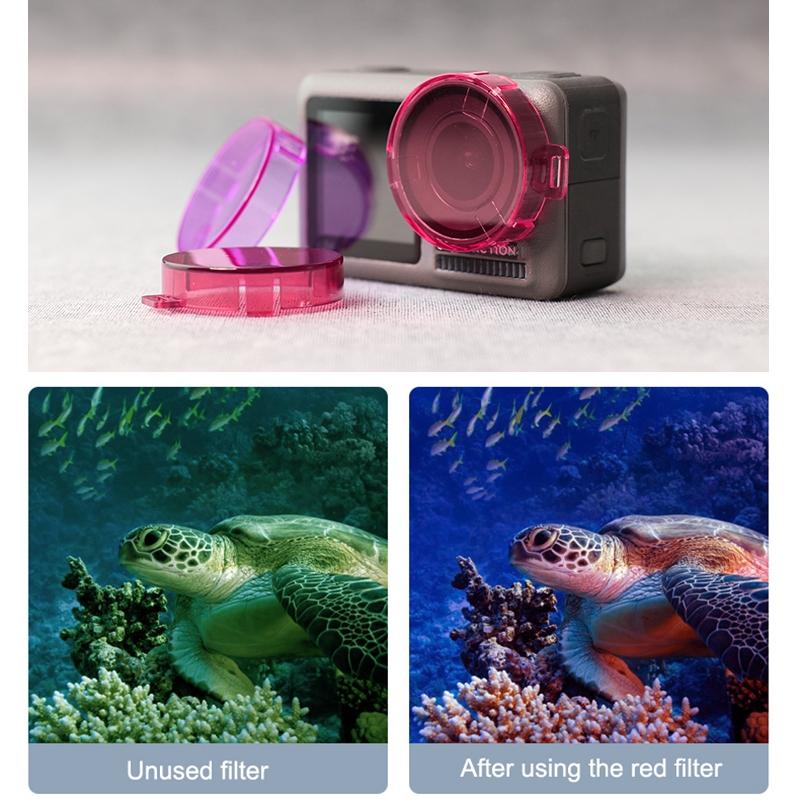 Round Lens Filter for Dji Action Camera - Purple