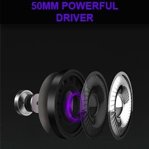 Retractable Mic Gaming Headset 3.5Mm Plug 2M Cable Black / Purple