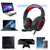 Retractable Mic Gaming Headset 3.5Mm Plug 2.2M Cable - Black Purple