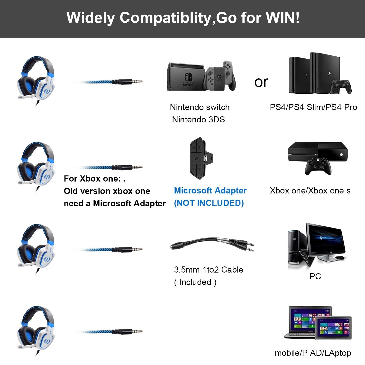 3.5Mm Noise-Canceling Gaming Headset With Retractable Mic 2M Cable - Black Purple