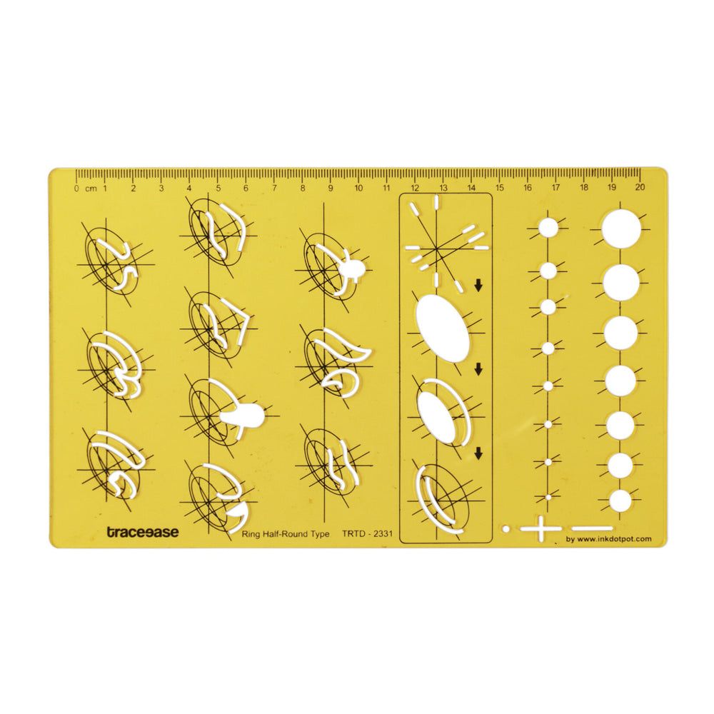 Ring Half Round Type Jewellery Templates Drafting Tools Jewellery Designing Stencils