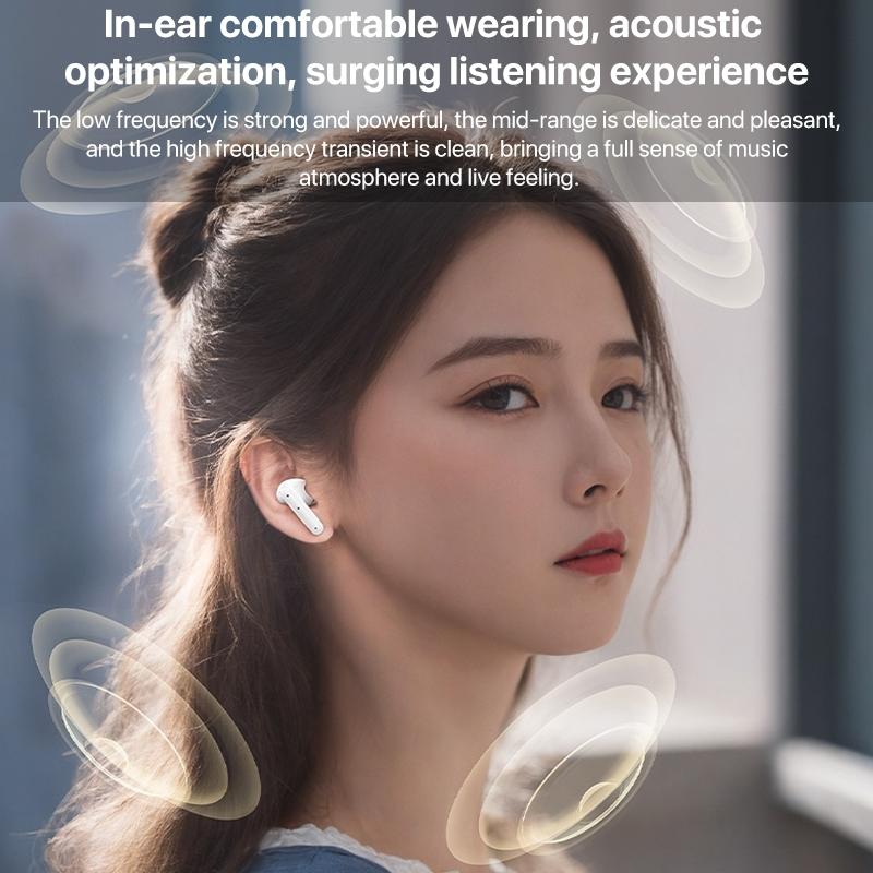 Smart Dual Noise Reduction Tws Wireless Earphones - Beige
