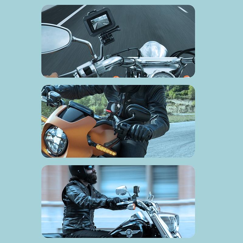 Universal Motorcycle Phone Bracket for Action Cameras - Red