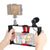 Smartphone Video Rig & Microphone Kit For Live Broadcast - Compatible With Iphone Galaxy Huawei Xiaomi Htc Lg Google And More - Red