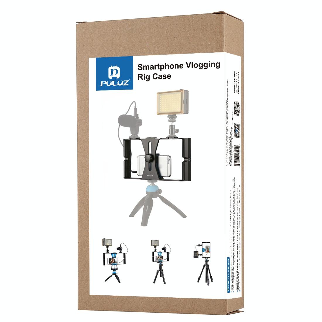 Smartphone Video Rig & Microphone Kit For Live Broadcast - Compatible With Iphone Galaxy Huawei Xiaomi Htc Lg Google And More - Red