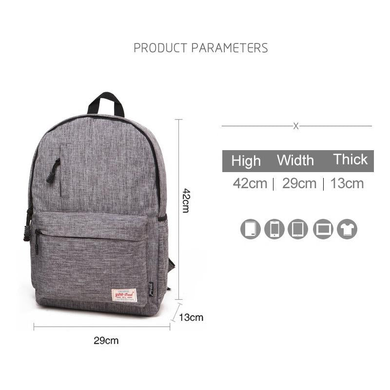Multi-function Canvas Laptop Backpack - Fits 15.6 Macbook Samsung Sony Dell Alienware Chuwi Asus Hp - 42x29x13cm - Red