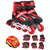Flash Straight Row Roller Skating Shoes Suit for Children and Adults - Small Size - Red