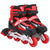 Flash Straight Row Roller Skating Shoes Suit for Children and Adults - Small Size - Red