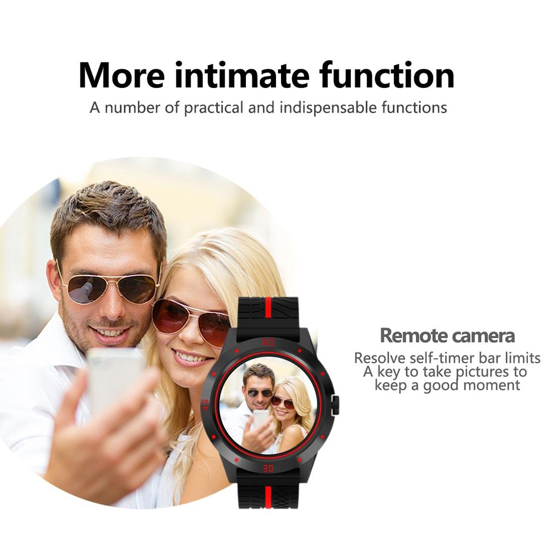 1.3 Inch Tft Screen Mtk2502C Bluetooth4.0 Silicone Watch Band Support Heart Rate Monitor & Pedometer & Sleep Monitor & Sedentary Reminder - Red