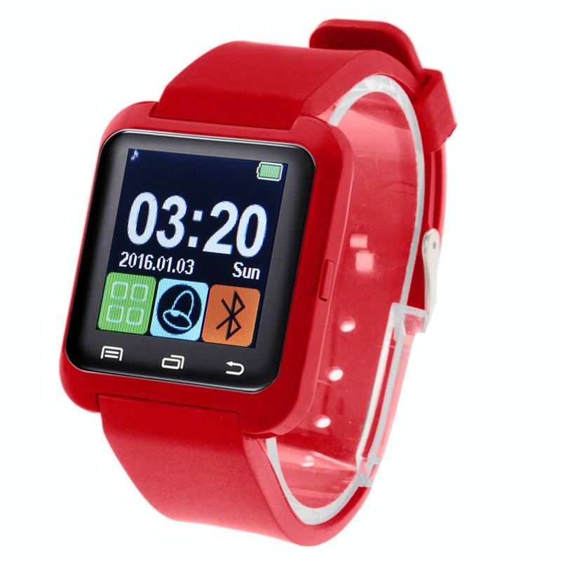 1.5 Inch Lcd Screen For Android Mobile Phone Support Phone Call / Music / Pedometer / Sleep Monitor / Anti-Lost - Red