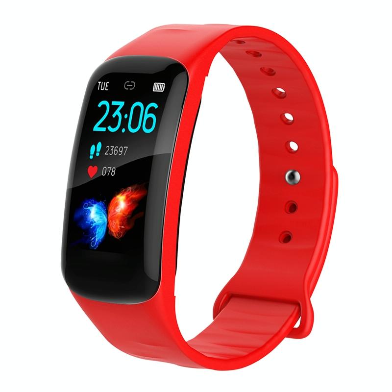 Waterproof Smart Bracelet With Step Heart And Sleep Monitoring - Ip67 - Red
