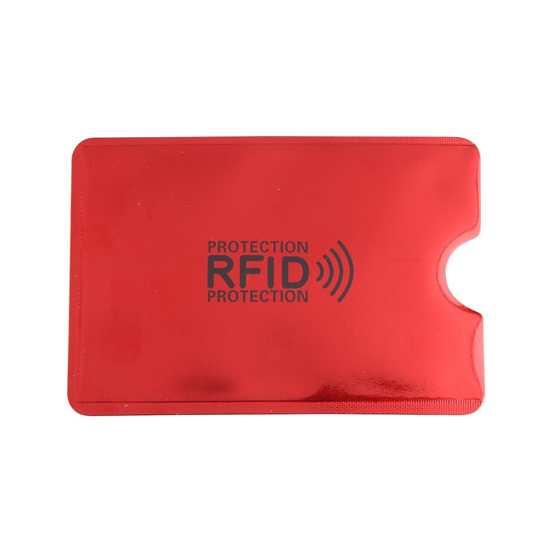 100-piece Rfid Blocking Card Holder - 9x6.3cm Aluminum Foil - Red