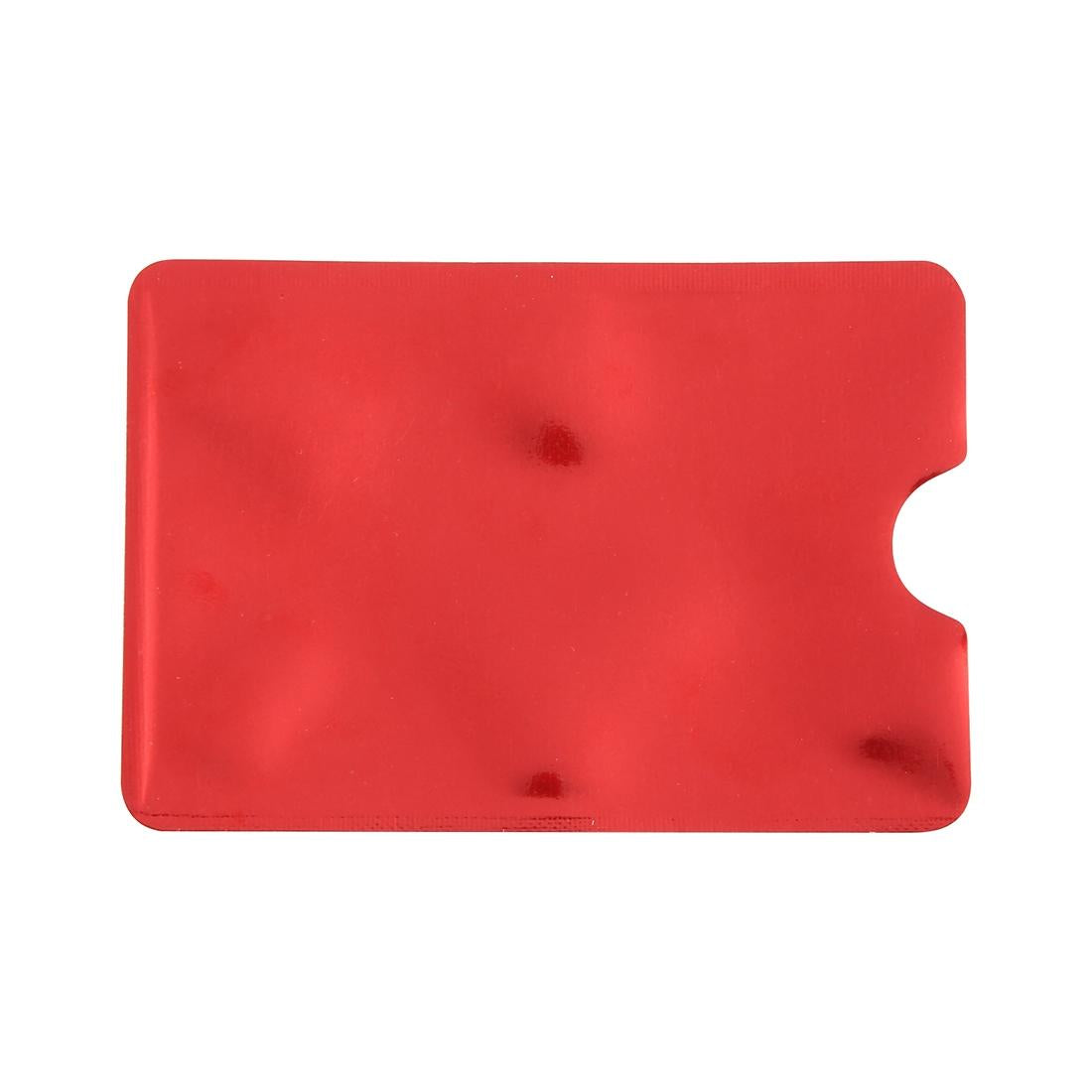 100-piece Rfid Blocking Card Holder - 9x6.3cm Aluminum Foil - Red