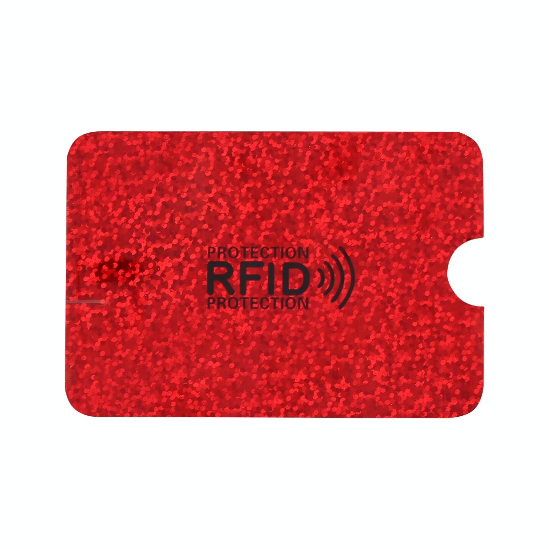 100-pack Aluminum Foil Rfid Blocking Credit Card Case - Red