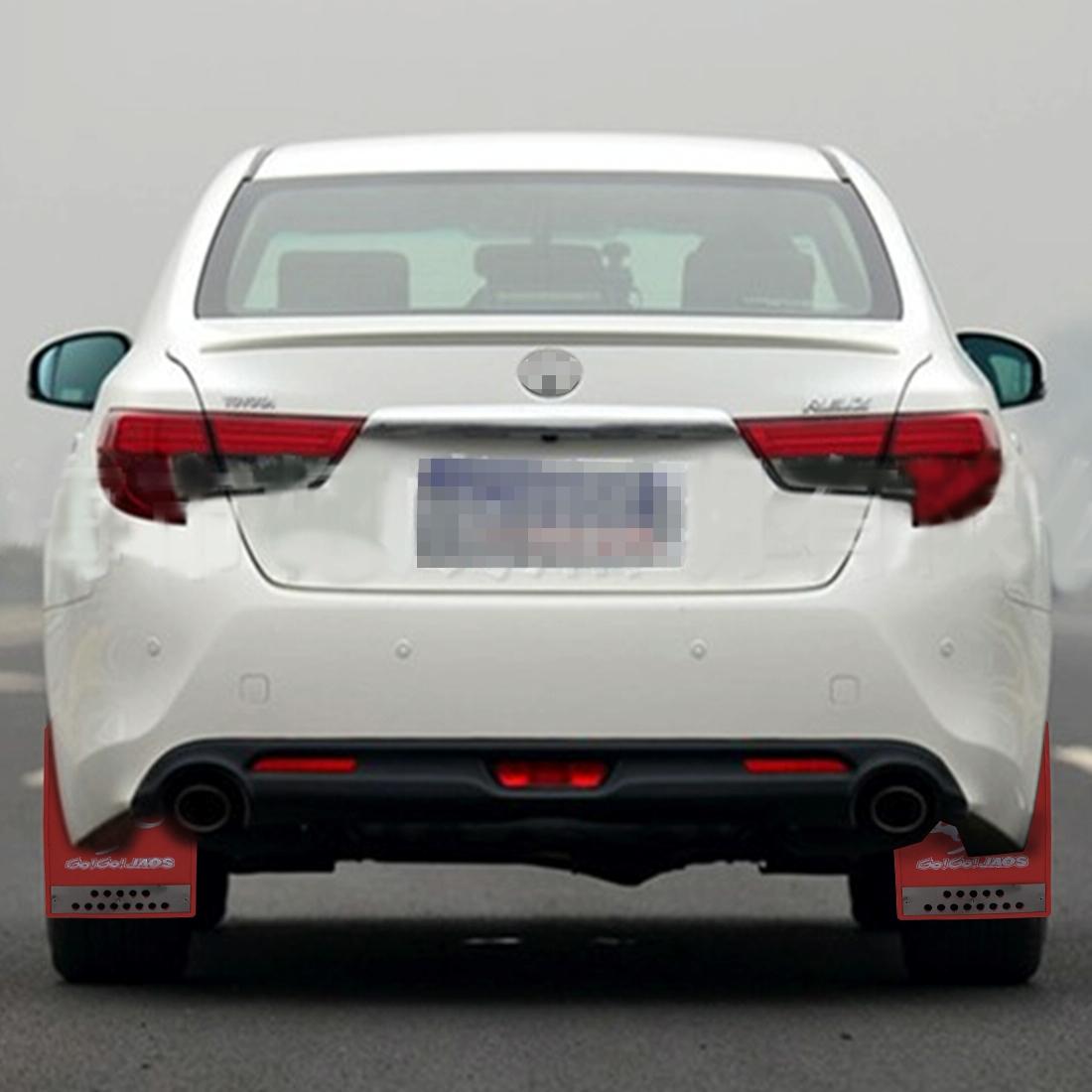 2 Pcs Premium Heavy Duty Molded Splash Mud Flaps Auto Front And Rear Fender Guard Small Size Random Pattern Delivery - Red