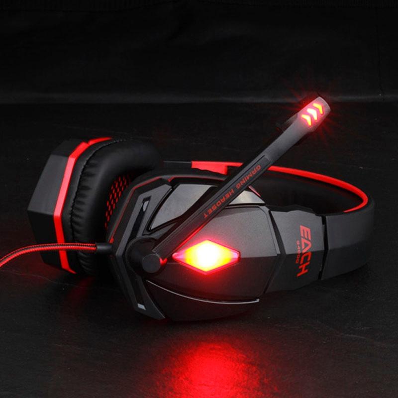 2.2M Gaming Headset With Mic & Led Red