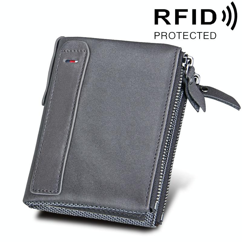 Men Leather Rfid Blocking Card Holder Wallet - 12.1x9.4x2.7cm - Ccb1085R