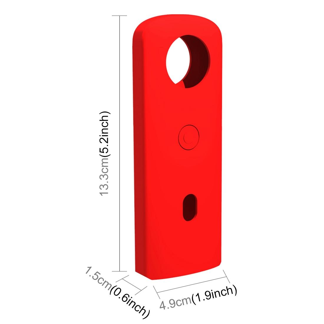 360 Camera Silicone Case with Lens Cover for Ricoh Theta Sc2 - Red
