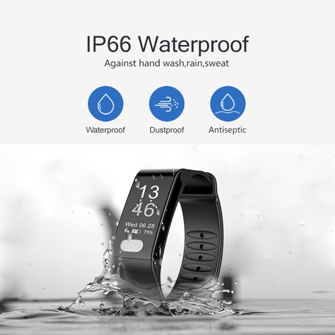 Oled Fitness Tracker With Ecg Heart Rate Bp And Sleep Monitoring - Sports Mode - Red