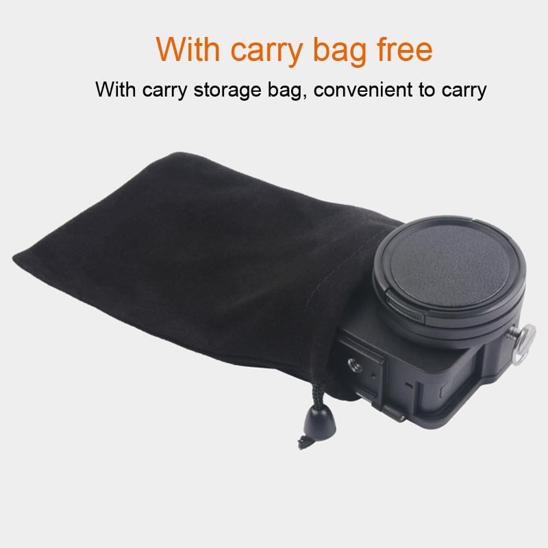 Aluminum Protective Cage with Insurance Frame and 52mm Uv Lens for Gopro Hero7 / 6 / 5 - Red