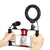 3-In-1 Vlogging Kit With Smartphone Rig Microphone And Led Ring Light - Red