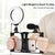 3-In-1 Vlogging Kit With Smartphone Rig Microphone And Led Ring Light - Red