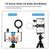 3-In-1 Vlogging Kit With Smartphone Rig Microphone And Led Ring Light - Red