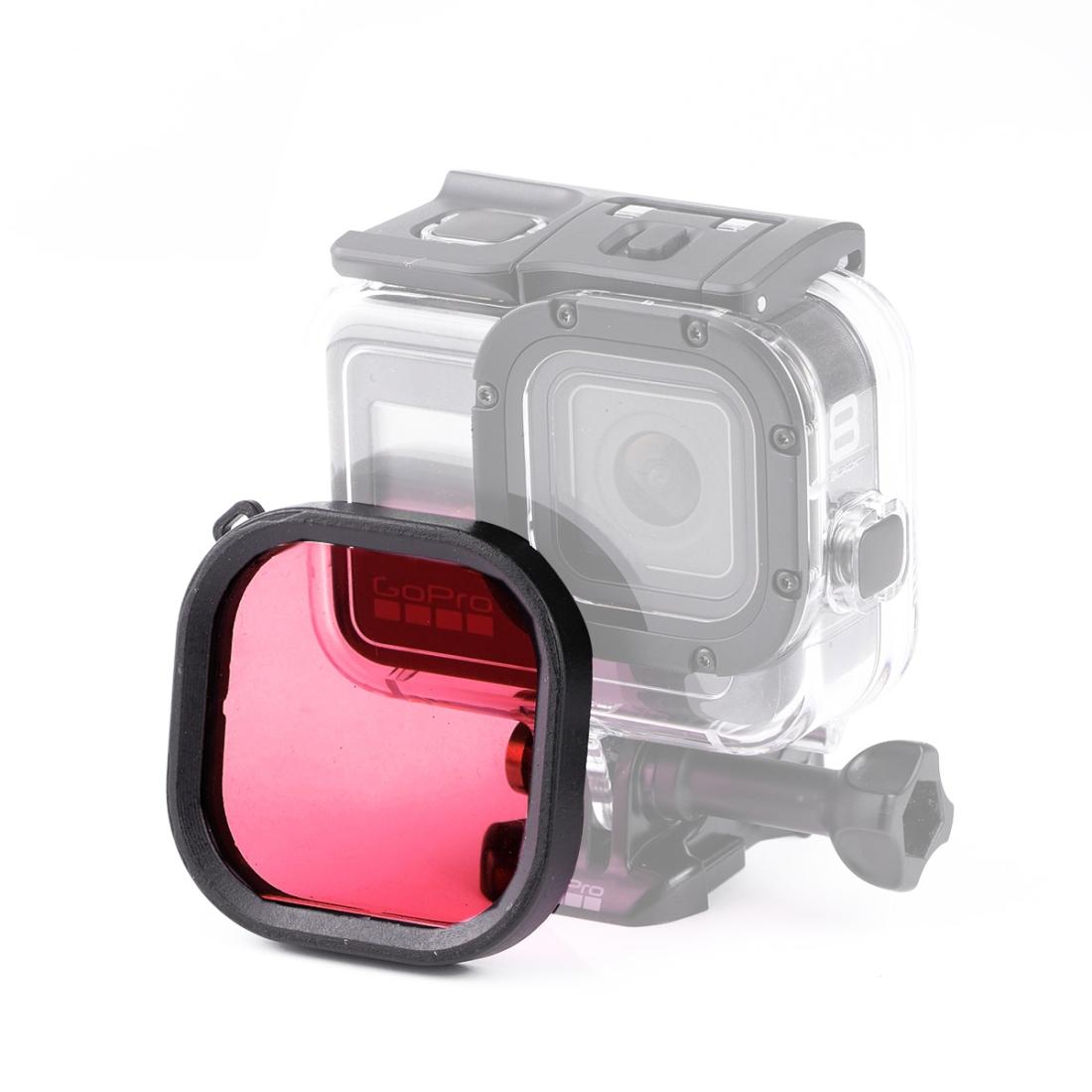 Waterproof Diving Lens Filter for Gopro Hero8 Housing - Red