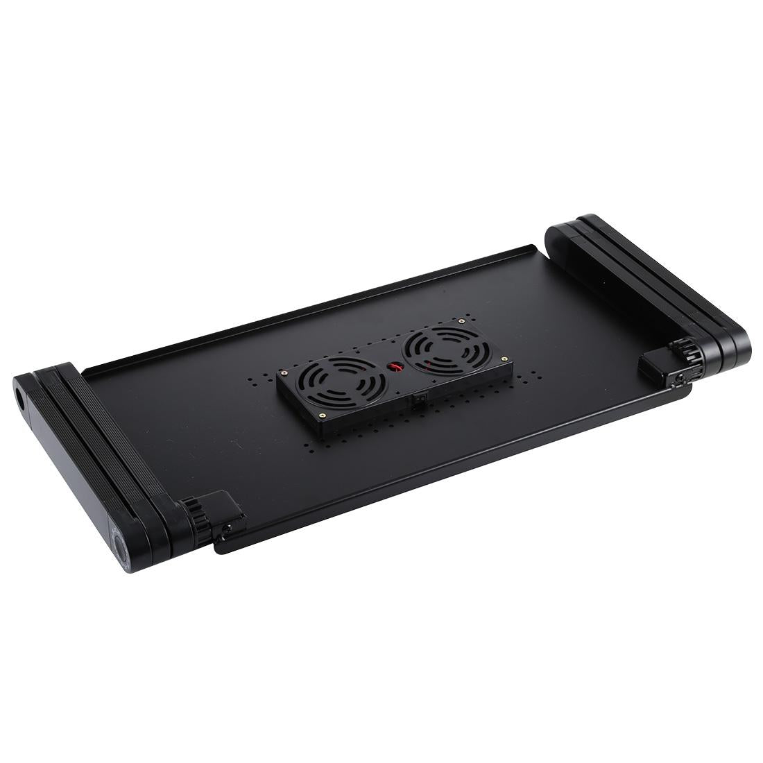 Adjustable Foldable Laptop Stand with Fans & Mouse Pad - Portable Aluminum - Red