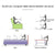 Adjustable Foldable Laptop Stand with Fans & Mouse Pad - Portable Aluminum - Red