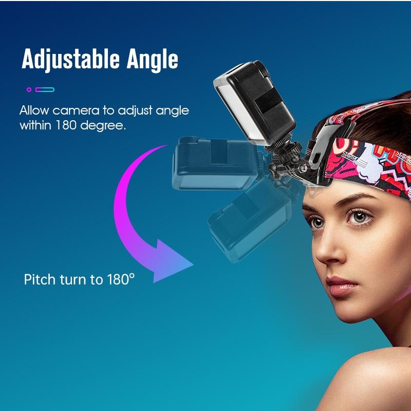 Universal Action Camera Head Strap Mount - Red