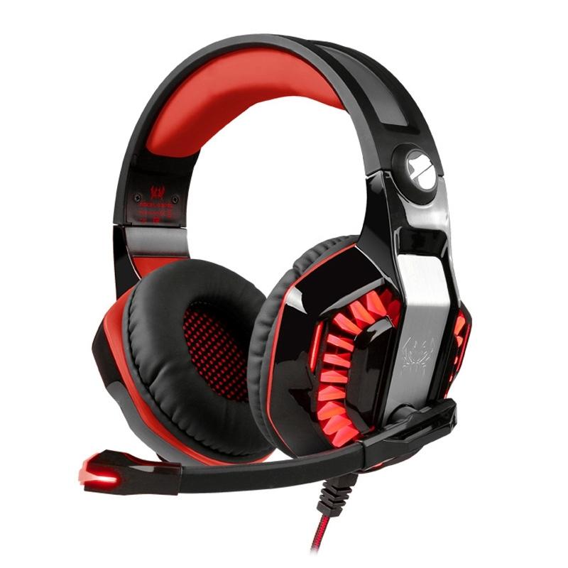 Stereo Gaming Headset With Mic &amp; Led For Ps4 Smartphone Tablet Pc - Red
