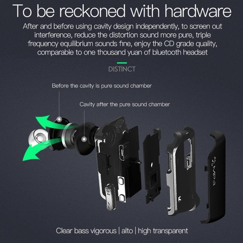 Wireless Sports Bluetooth Earphones - Binaural Hanging Type 5.0 - Red