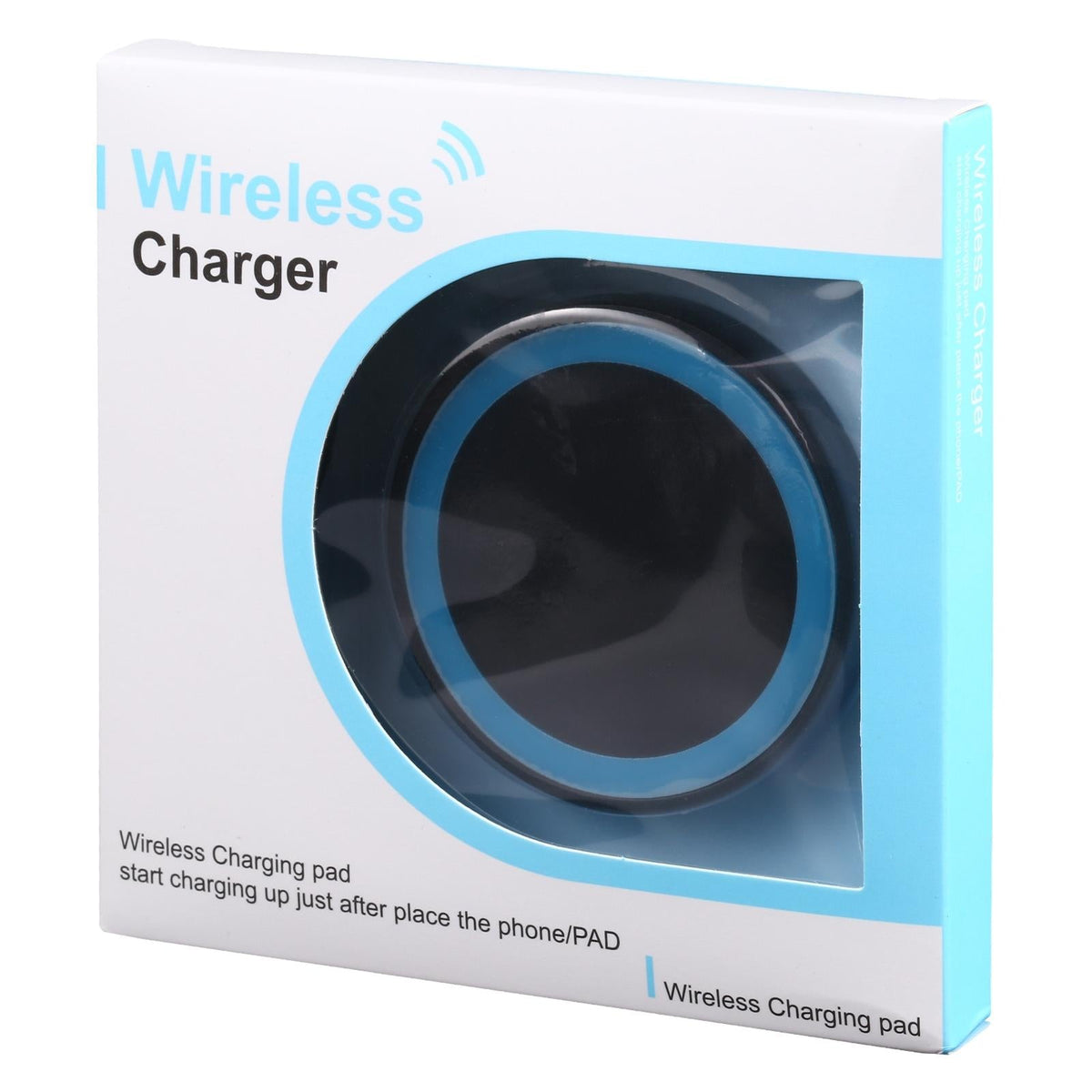 Universal 5W Round Wireless Charger - Black + Red