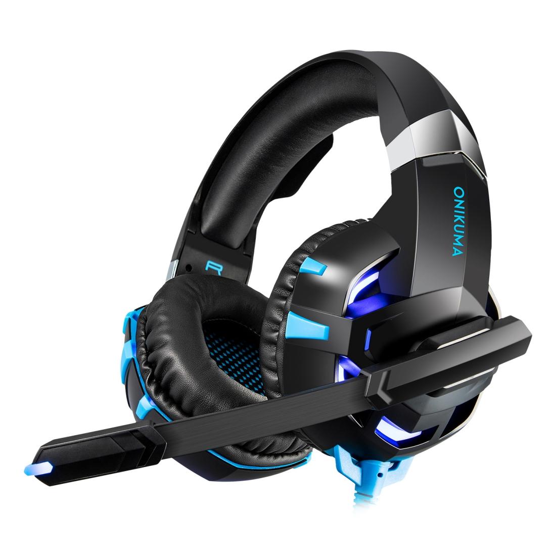 Surround Gaming Headset With Mic & Led Lights - Black Red